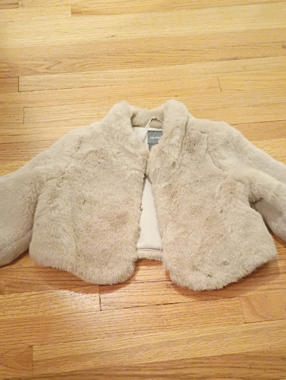 Soft Faux-Fur Beige Kids Jacket
